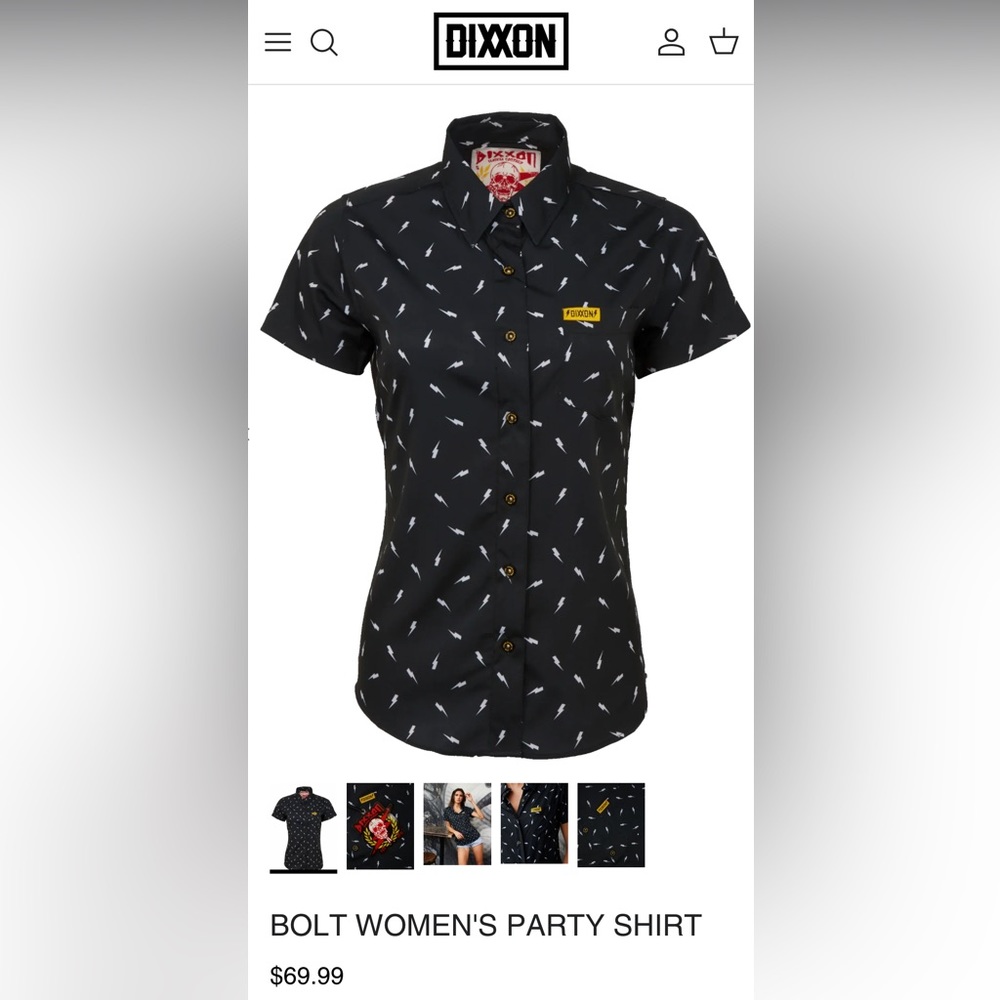 Dixxon Bolt Flannel, Size Large, New Without Tags